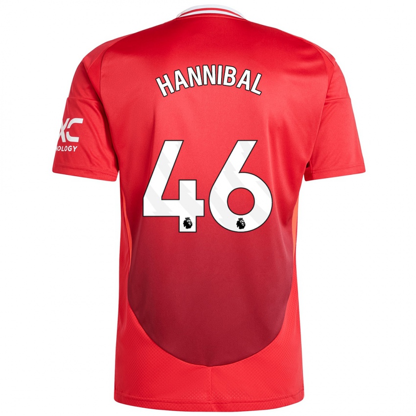 Kinder Hannibal Mejbri #46 Hellrot Heimtrikot Trikot 2024/25 T-Shirt Österreich