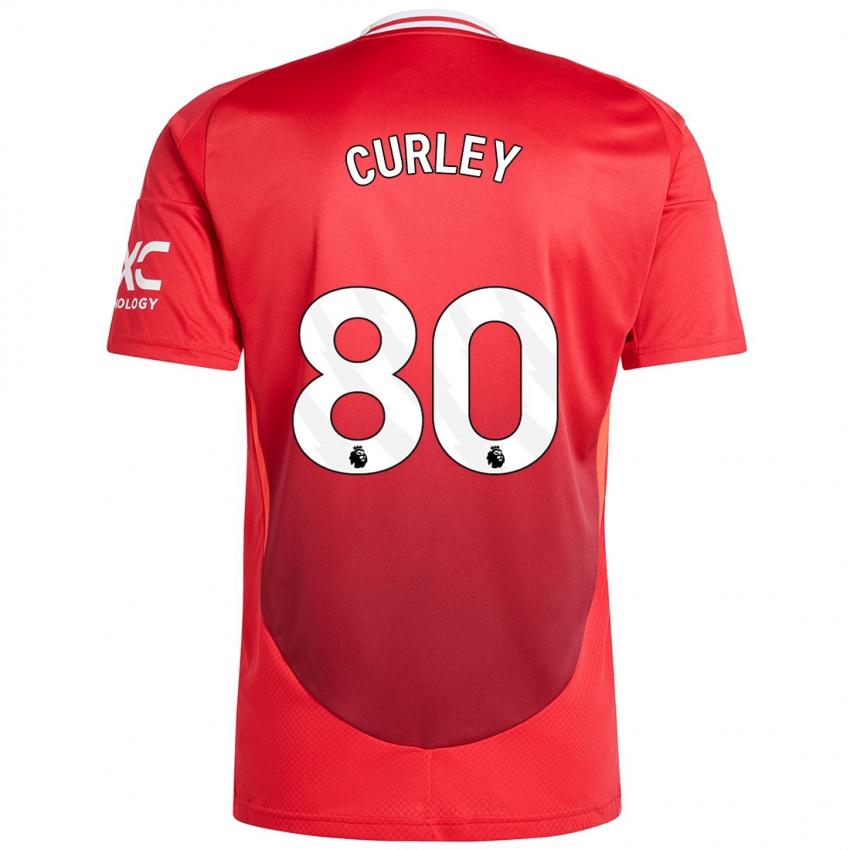 Kinder Ruben Curley #80 Hellrot Heimtrikot Trikot 2024/25 T-Shirt Österreich