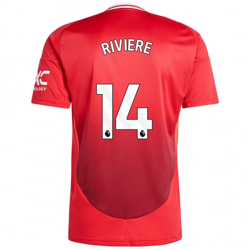 Kinder Jayde Riviere #14 Hellrot Heimtrikot Trikot 2024/25 T-Shirt Österreich