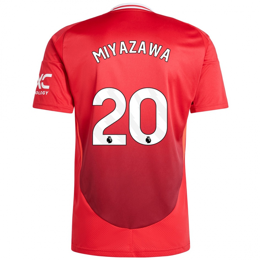 Kinder Hinata Miyazawa #20 Hellrot Heimtrikot Trikot 2024/25 T-Shirt Österreich