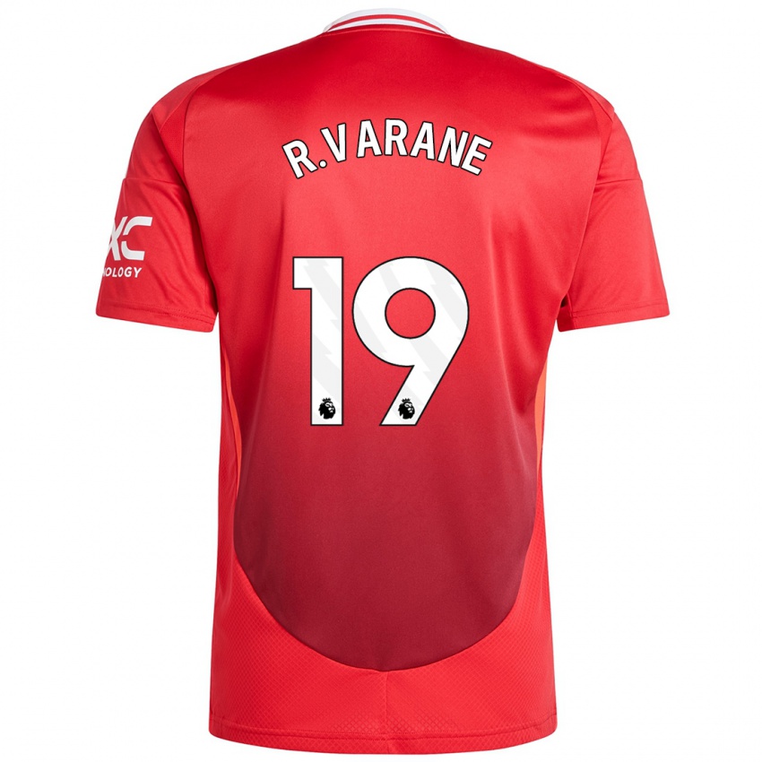 Kinder Raphael Varane #19 Hellrot Heimtrikot Trikot 2024/25 T-Shirt Österreich