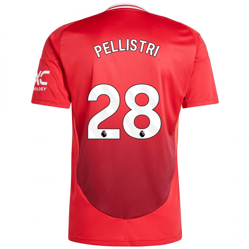 Kinder Facundo Pellistri #28 Hellrot Heimtrikot Trikot 2024/25 T-Shirt Österreich