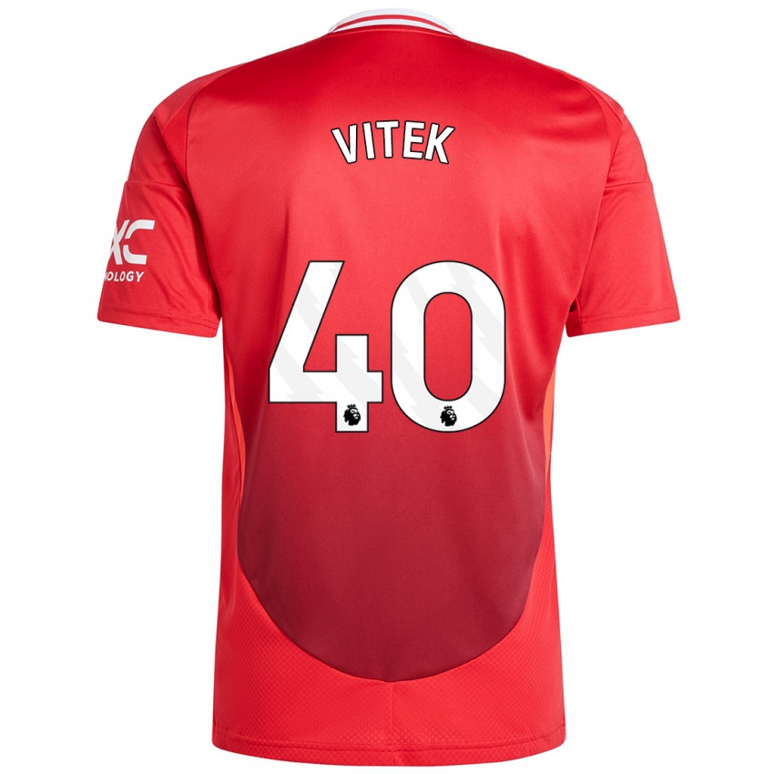 Kinder Radek Vitek #40 Hellrot Heimtrikot Trikot 2024/25 T-Shirt Österreich