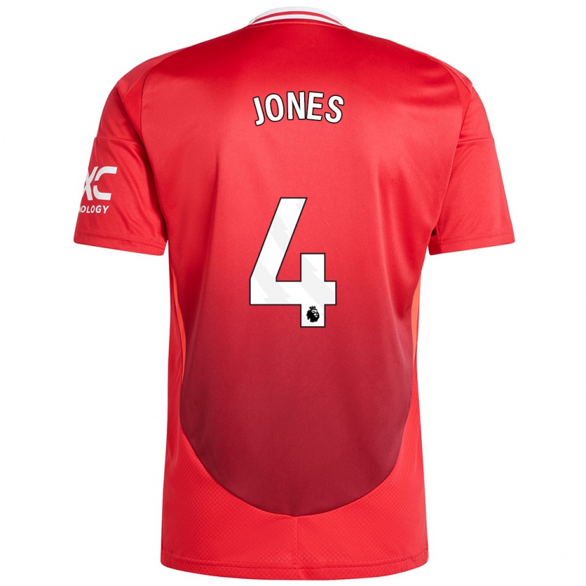 Kinder Phil Jones #4 Hellrot Heimtrikot Trikot 2024/25 T-Shirt Österreich