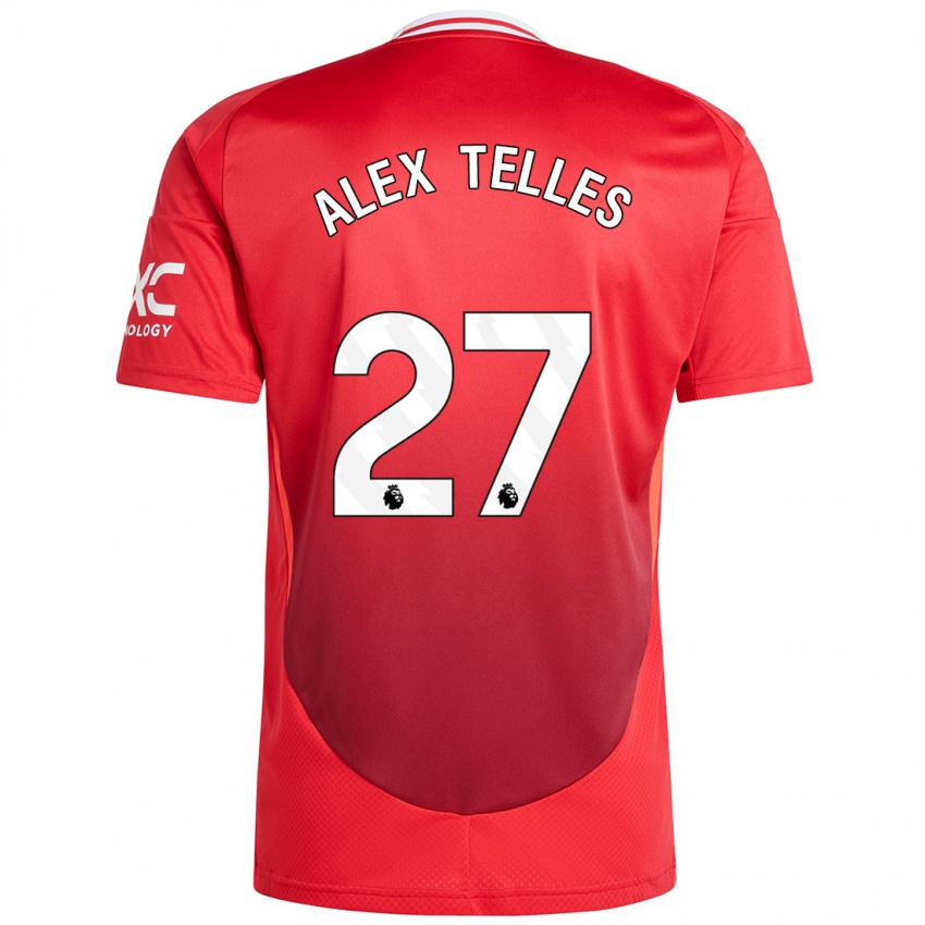 Kinder Alex Nicolao Telles #27 Hellrot Heimtrikot Trikot 2024/25 T-Shirt Österreich