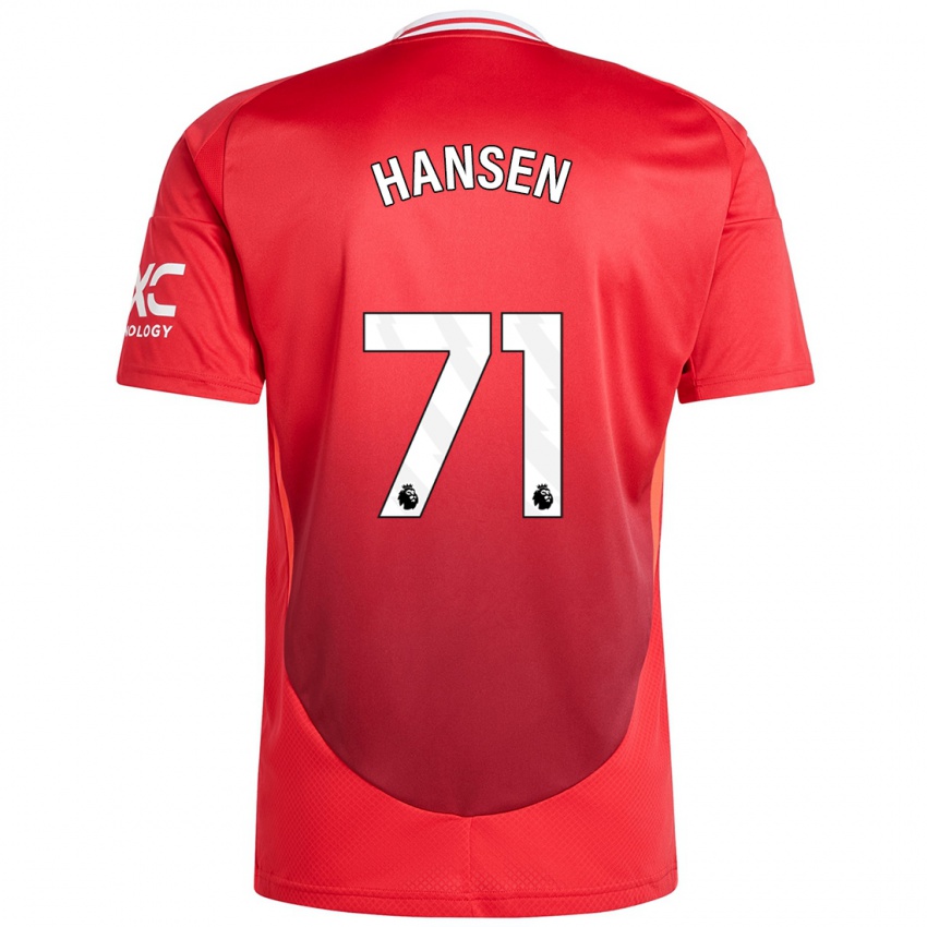 Kinder Isak Hansen-Aaroen #71 Hellrot Heimtrikot Trikot 2024/25 T-Shirt Österreich