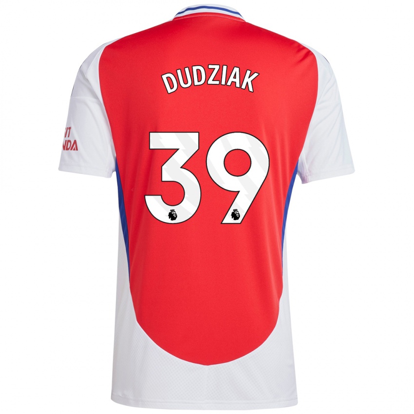 Kinder Harrison Dudziak #39 Rot Weiß Heimtrikot Trikot 2024/25 T-Shirt Österreich