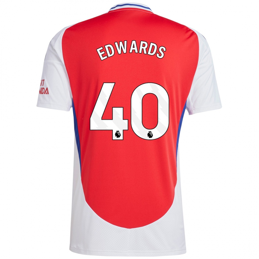 Kinder Khayon Edwards #40 Rot Weiß Heimtrikot Trikot 2024/25 T-Shirt Österreich