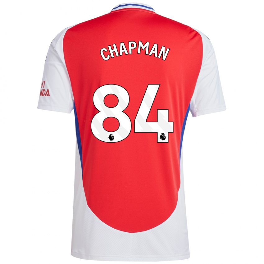 Kinder Samuel Chapman #84 Rot Weiß Heimtrikot Trikot 2024/25 T-Shirt Österreich