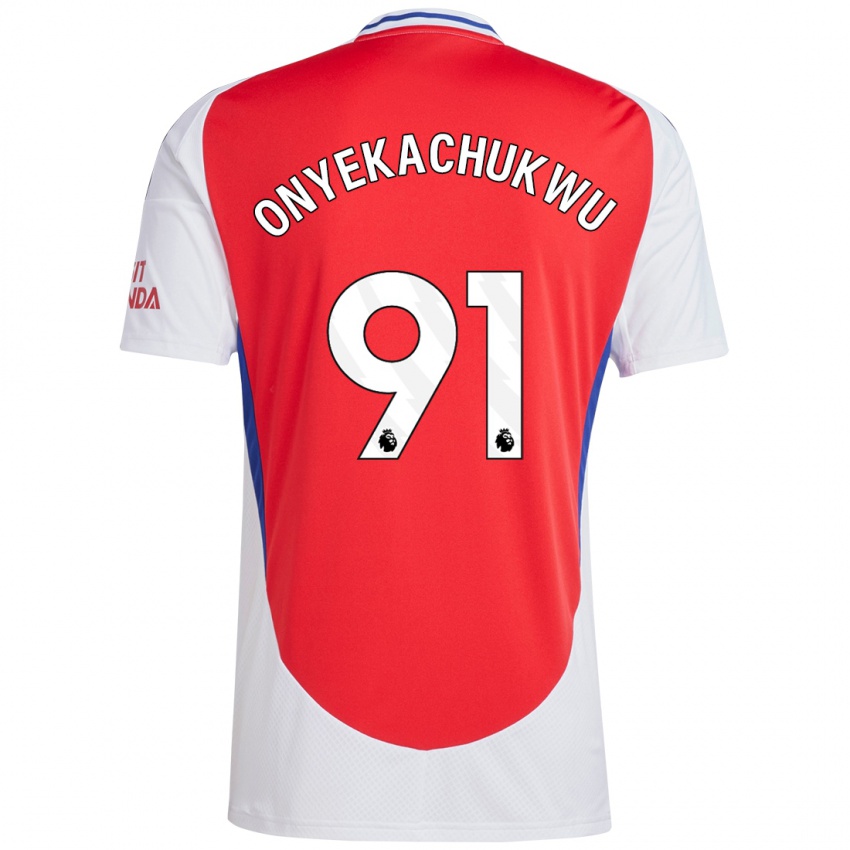 Kinder Samuel Onyekachukwu #91 Rot Weiß Heimtrikot Trikot 2024/25 T-Shirt Österreich