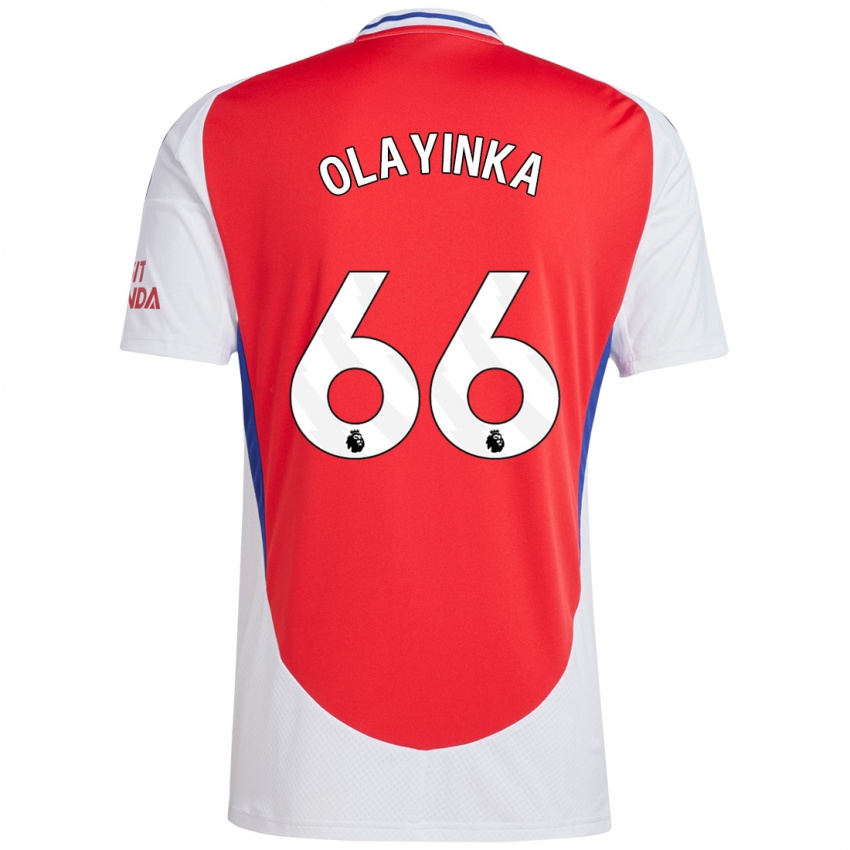 Kinder James Olayinka #66 Rot Weiß Heimtrikot Trikot 2024/25 T-Shirt Österreich