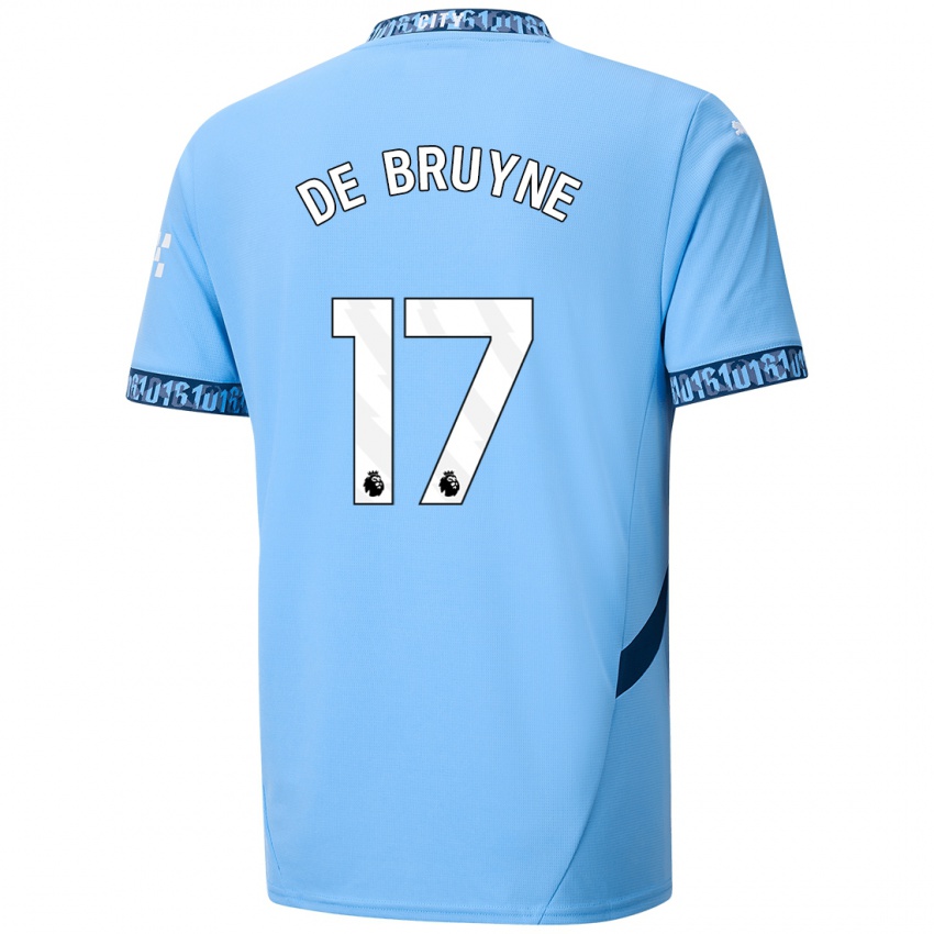 Kinder Kevin De Bruyne #17 Marineblau Heimtrikot Trikot 2024/25 T-Shirt Österreich