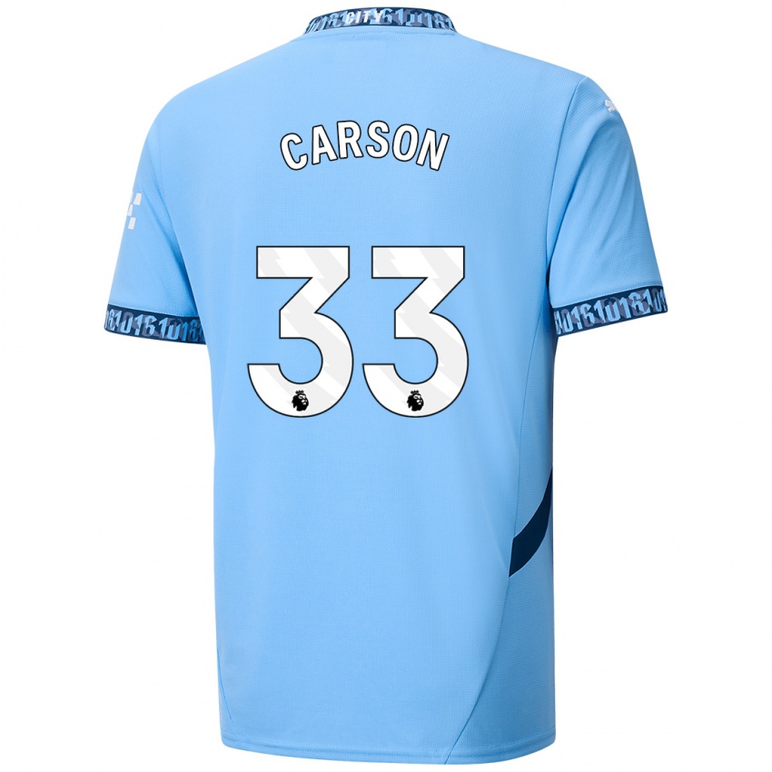 Kinder Scott Carson #33 Marineblau Heimtrikot Trikot 2024/25 T-Shirt Österreich