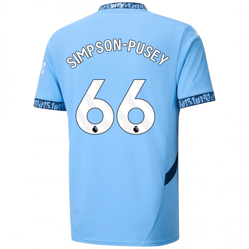 Kinder Jahmai Simpson-Pusey #66 Marineblau Heimtrikot Trikot 2024/25 T-Shirt Österreich