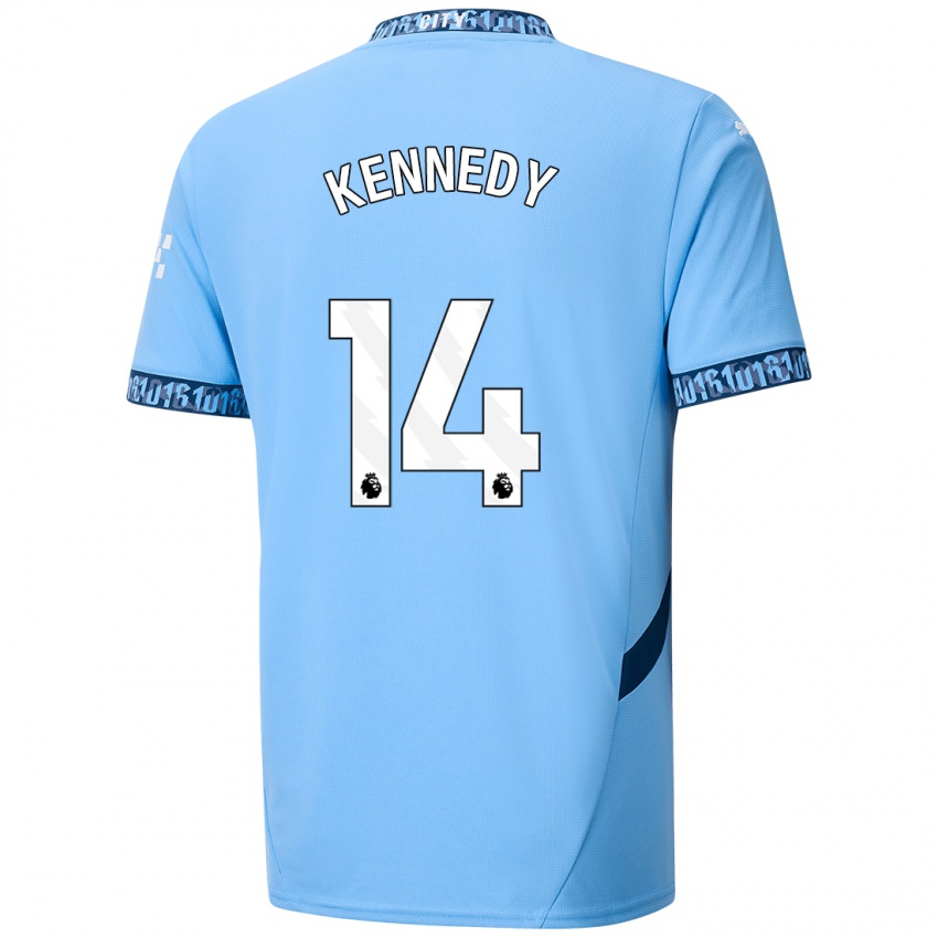 Kinder Alanna Kennedy #14 Marineblau Heimtrikot Trikot 2024/25 T-Shirt Österreich