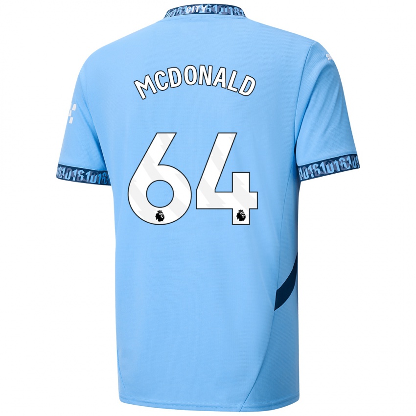 Kinder Rowan Mcdonald #64 Marineblau Heimtrikot Trikot 2024/25 T-Shirt Österreich