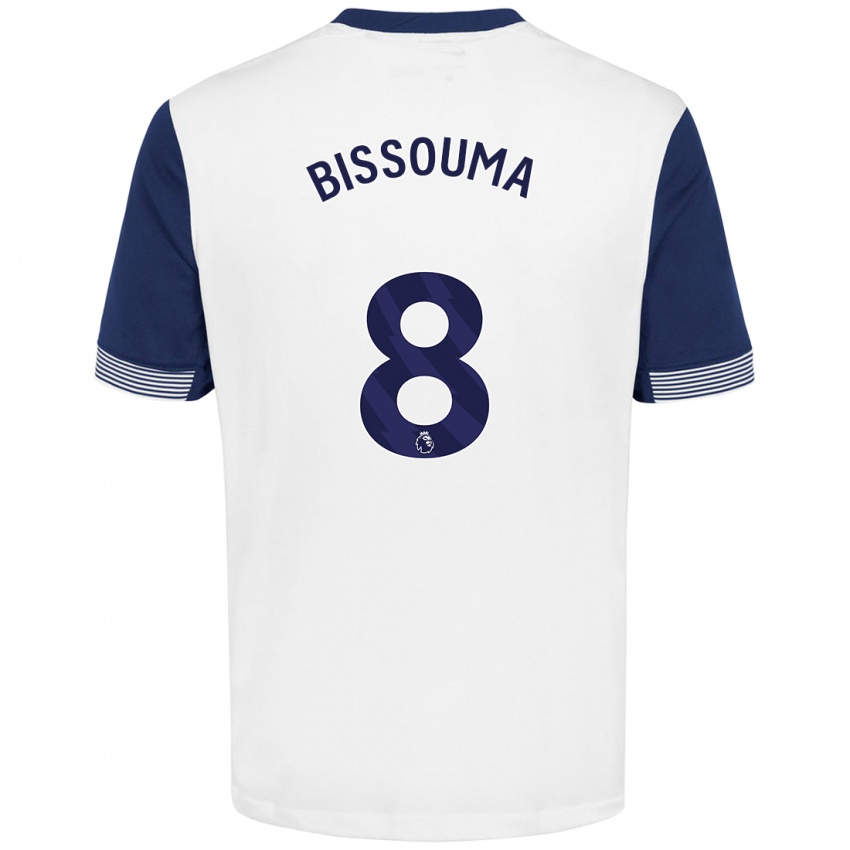 Kinder Yves Bissouma #8 Weiß Blau Heimtrikot Trikot 2024/25 T-Shirt Österreich