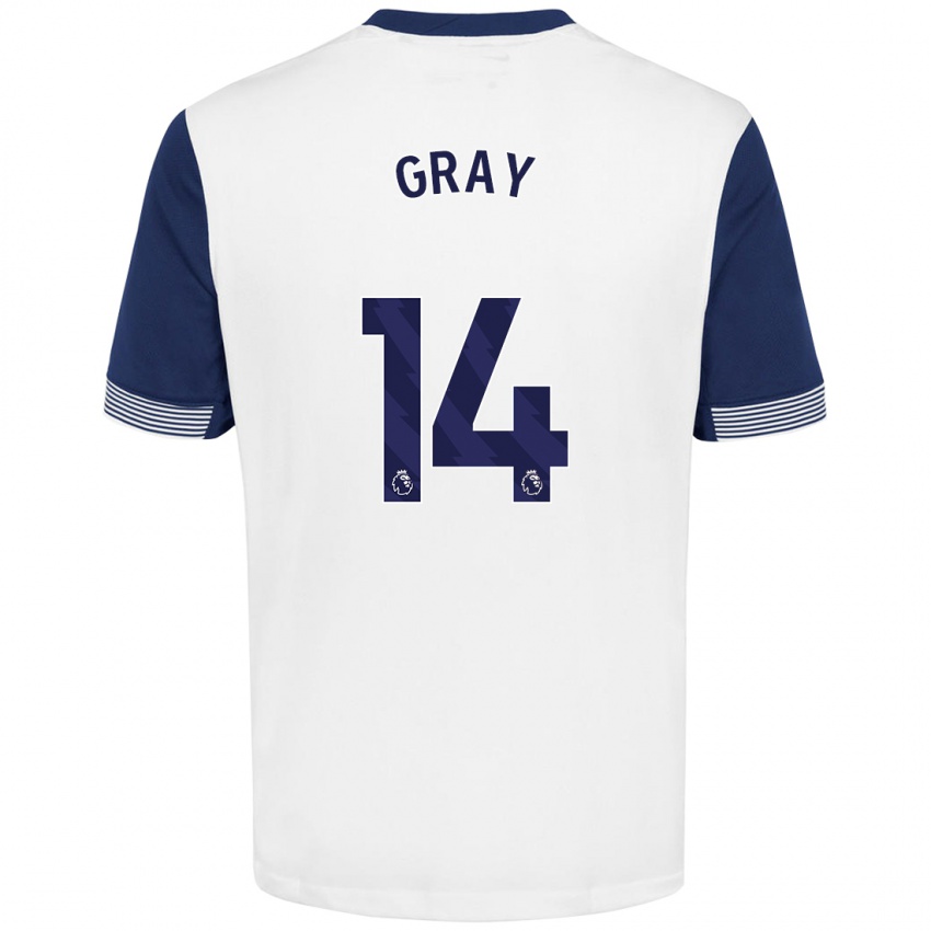 Kinder Archie Gray #14 Weiß Blau Heimtrikot Trikot 2024/25 T-Shirt Österreich