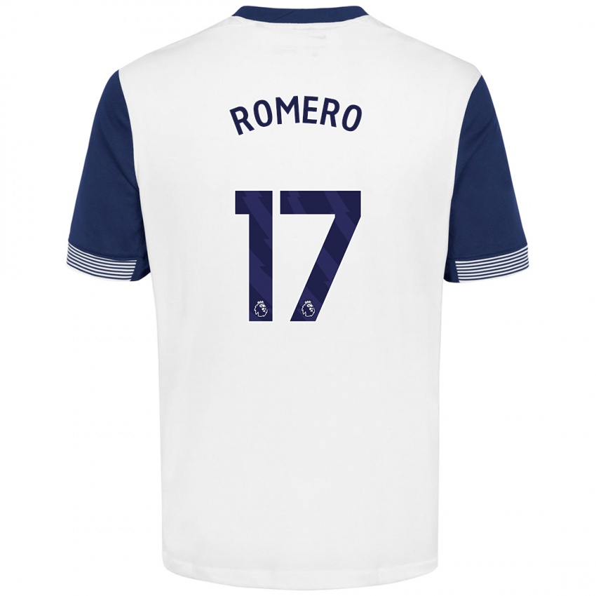 Kinder Cristian Romero #17 Weiß Blau Heimtrikot Trikot 2024/25 T-Shirt Österreich