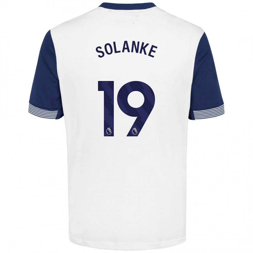 Kinder Dominic Solanke #19 Weiß Blau Heimtrikot Trikot 2024/25 T-Shirt Österreich