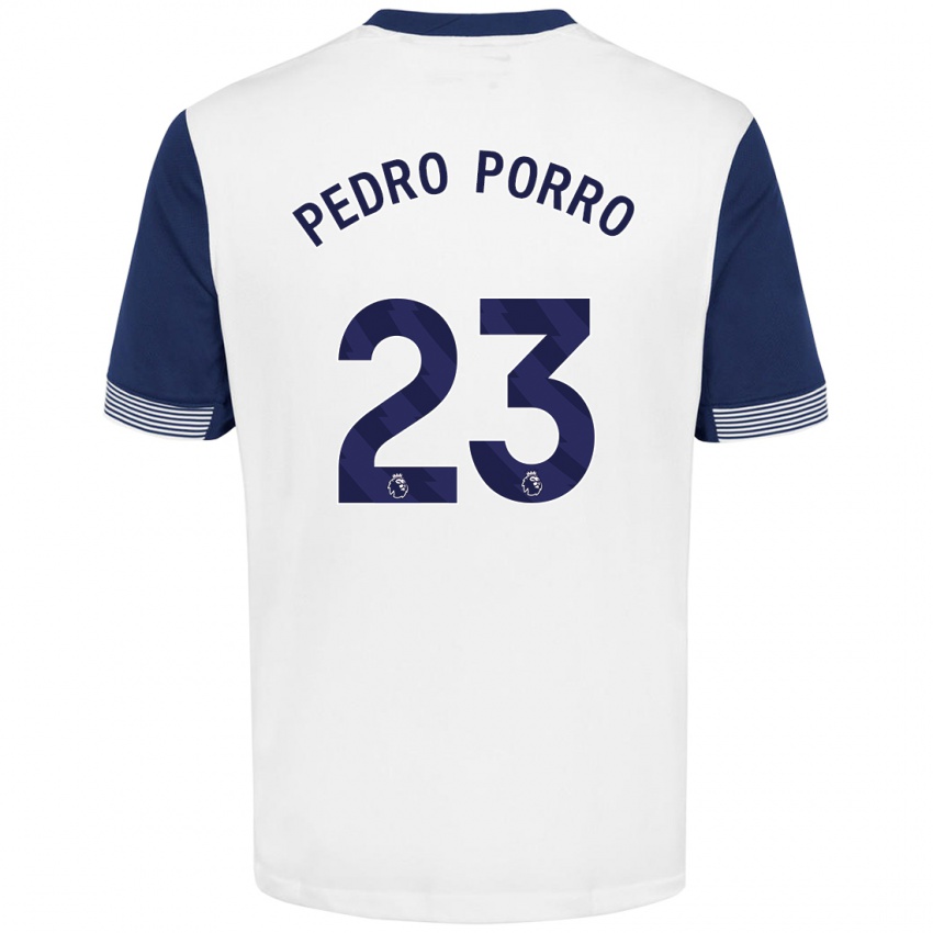 Kinder Pedro Porro #23 Weiß Blau Heimtrikot Trikot 2024/25 T-Shirt Österreich