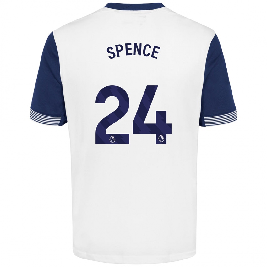 Kinder Djed Spence #24 Weiß Blau Heimtrikot Trikot 2024/25 T-Shirt Österreich