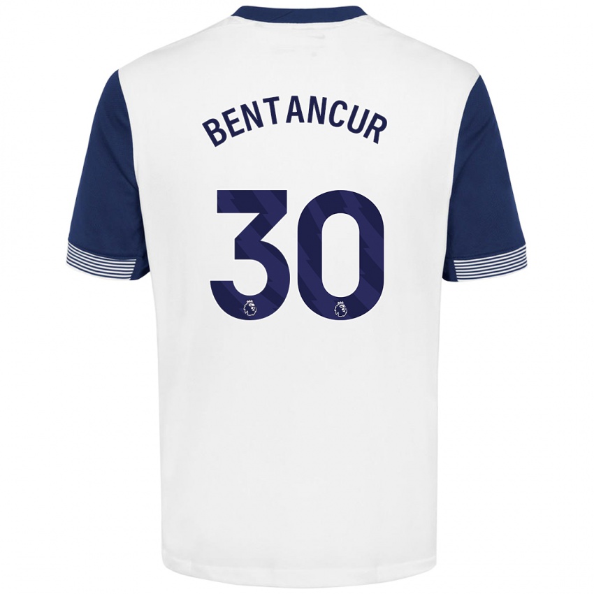 Kinder Rodrigo Bentancur #30 Weiß Blau Heimtrikot Trikot 2024/25 T-Shirt Österreich