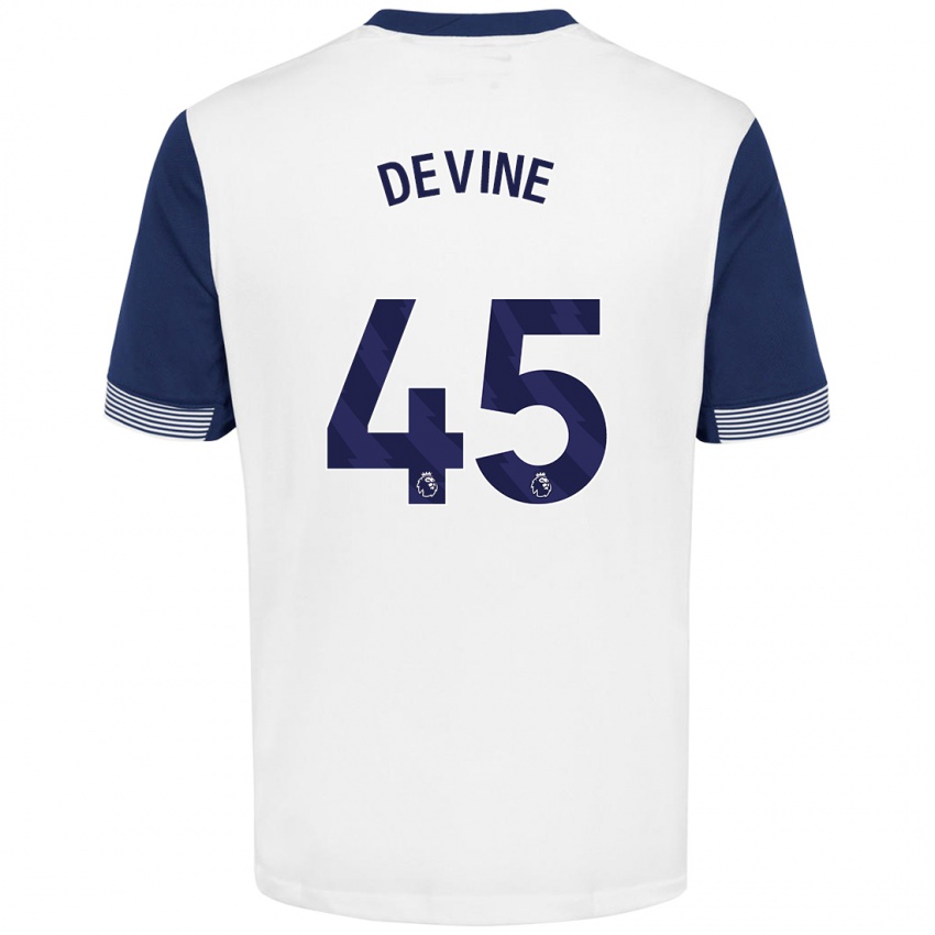 Kinder Alfie Devine #45 Weiß Blau Heimtrikot Trikot 2024/25 T-Shirt Österreich