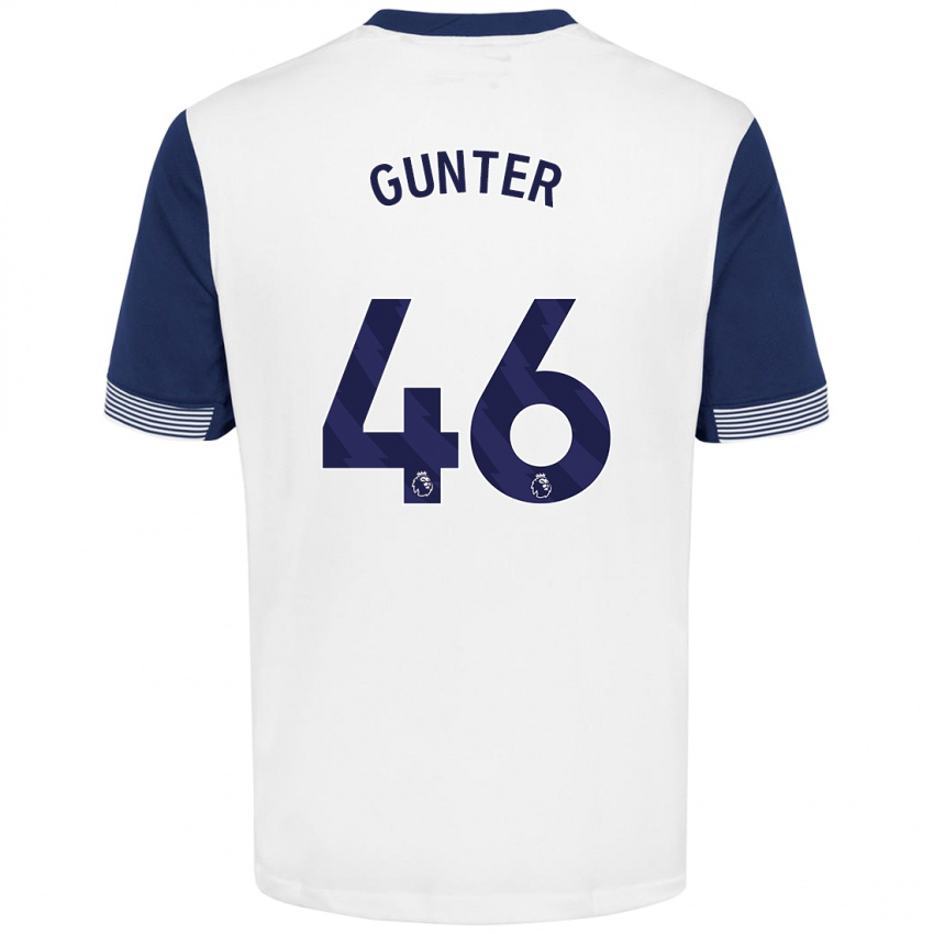 Kinder Luca Gunter #46 Weiß Blau Heimtrikot Trikot 2024/25 T-Shirt Österreich