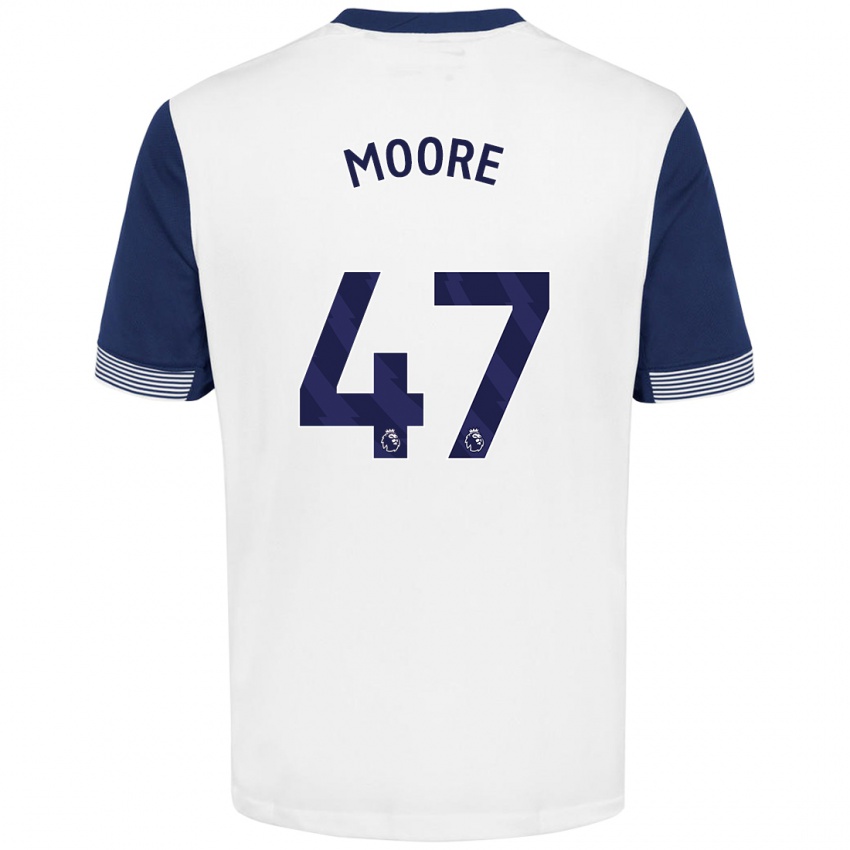 Kinder Mikey Moore #47 Weiß Blau Heimtrikot Trikot 2024/25 T-Shirt Österreich