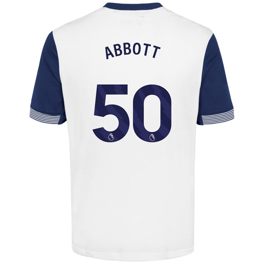 Kinder George Abbott #50 Weiß Blau Heimtrikot Trikot 2024/25 T-Shirt Österreich