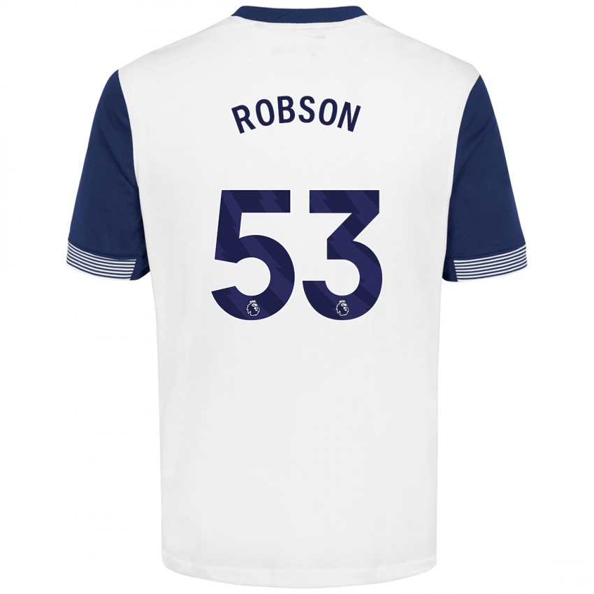 Kinder Max Robson #53 Weiß Blau Heimtrikot Trikot 2024/25 T-Shirt Österreich