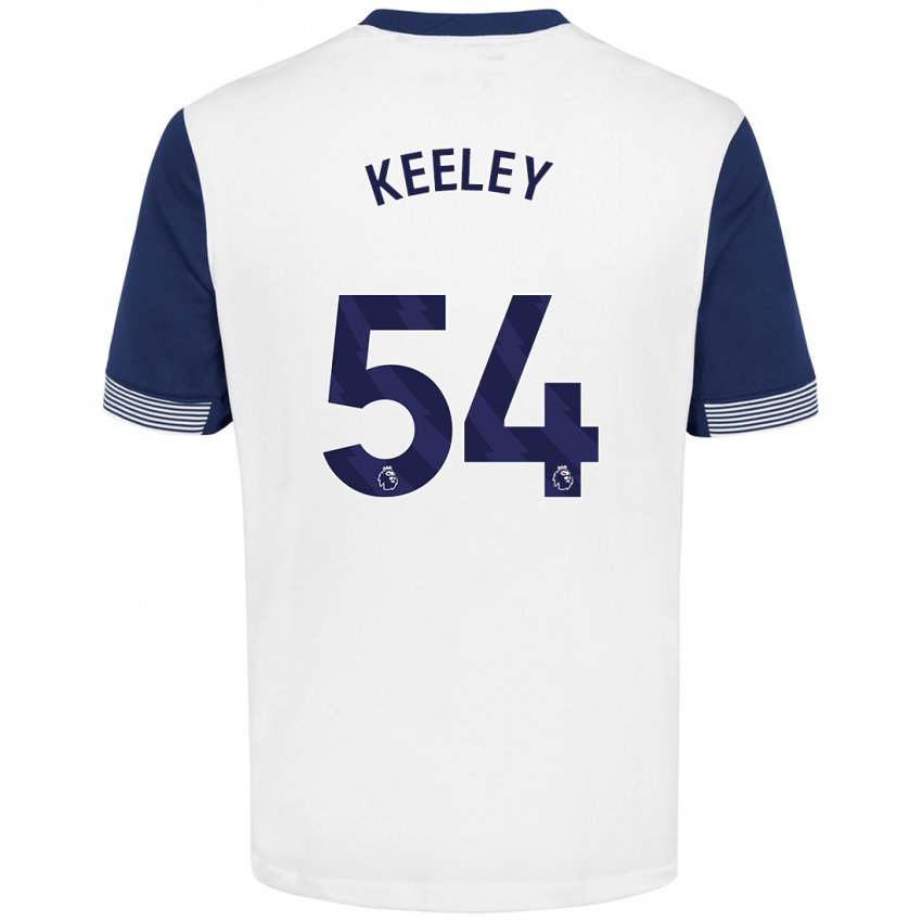 Kinder Josh Keeley #54 Weiß Blau Heimtrikot Trikot 2024/25 T-Shirt Österreich