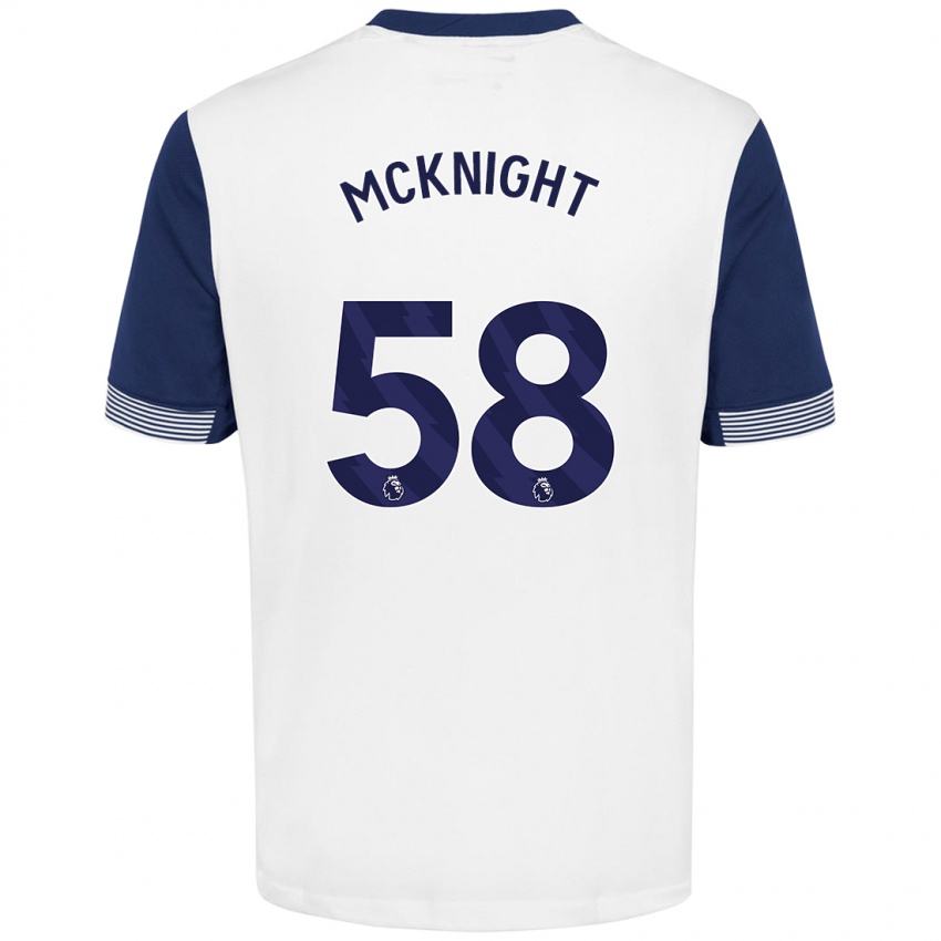 Kinder Maxwell Mcknight #58 Weiß Blau Heimtrikot Trikot 2024/25 T-Shirt Österreich