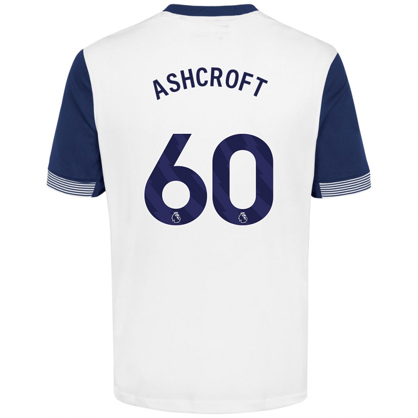 Kinder Tyrell Ashcroft #60 Weiß Blau Heimtrikot Trikot 2024/25 T-Shirt Österreich