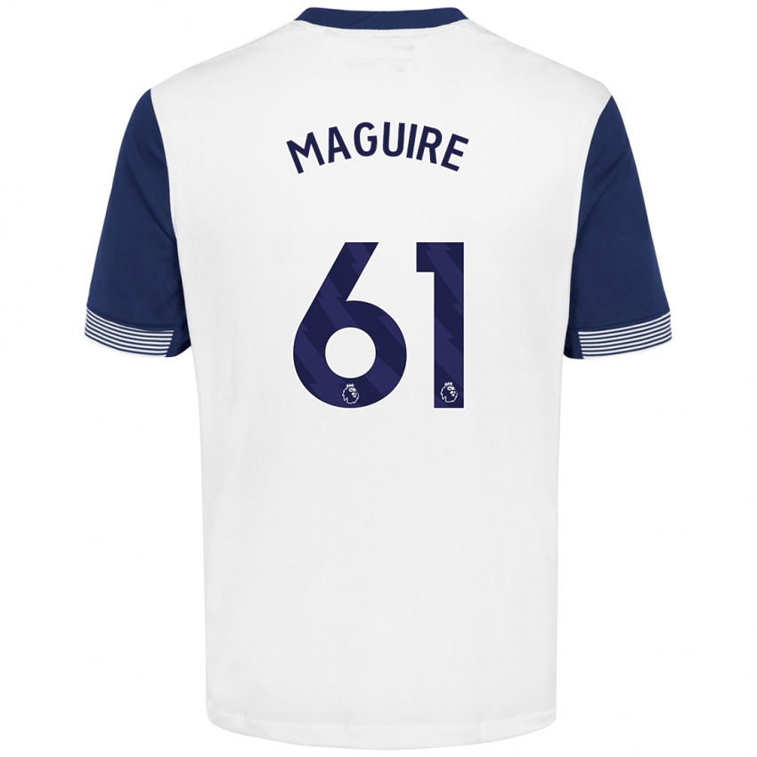 Kinder Aaron Maguire #61 Weiß Blau Heimtrikot Trikot 2024/25 T-Shirt Österreich