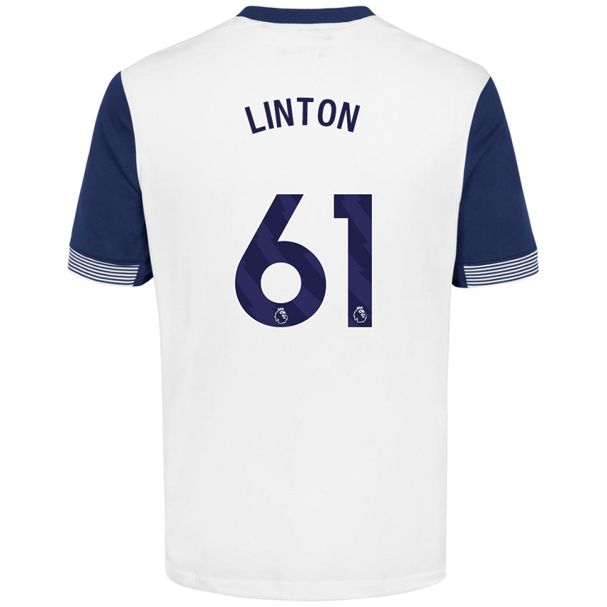 Kinder Jahziah Linton #61 Weiß Blau Heimtrikot Trikot 2024/25 T-Shirt Österreich