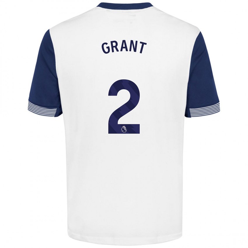 Kinder Charlotte Grant #2 Weiß Blau Heimtrikot Trikot 2024/25 T-Shirt Österreich