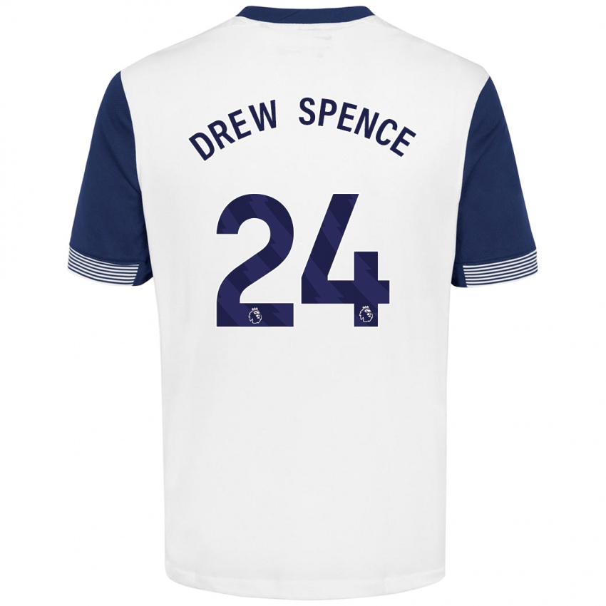 Kinder Drew Spence #24 Weiß Blau Heimtrikot Trikot 2024/25 T-Shirt Österreich