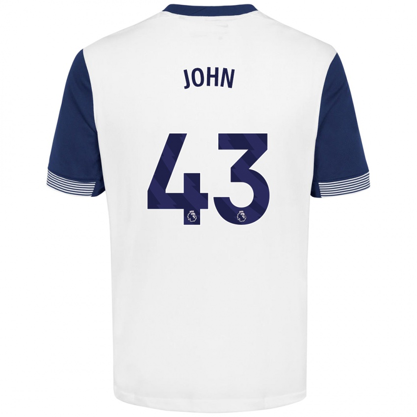 Kinder Nile John #43 Weiß Blau Heimtrikot Trikot 2024/25 T-Shirt Österreich