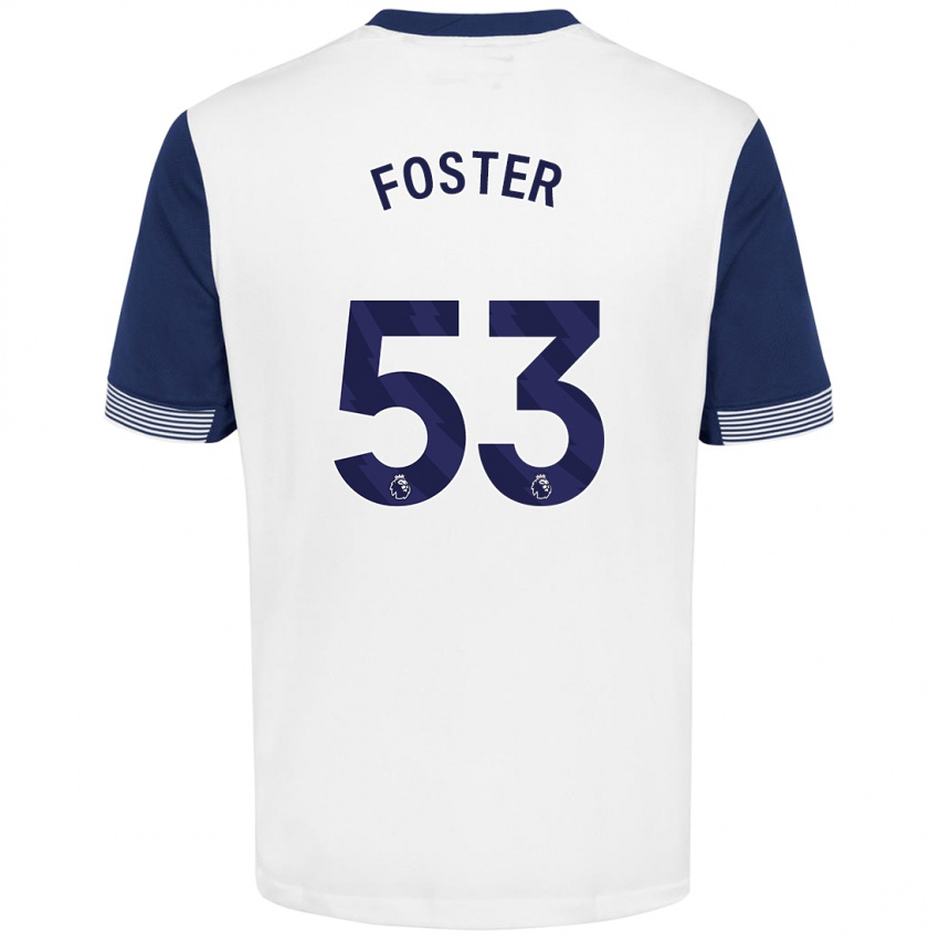 Kinder Brooklyn Lyons Foster #53 Weiß Blau Heimtrikot Trikot 2024/25 T-Shirt Österreich