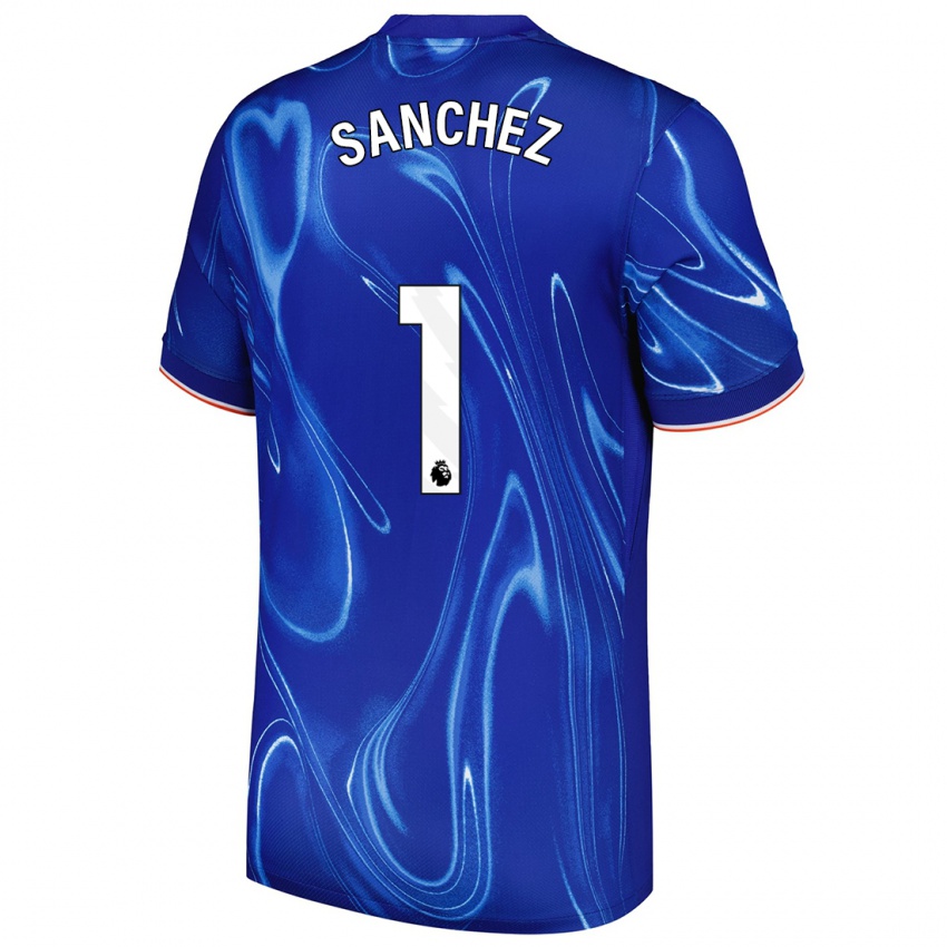 Kinder Robert Sánchez #1 Blau Weiß Heimtrikot Trikot 2024/25 T-Shirt Österreich