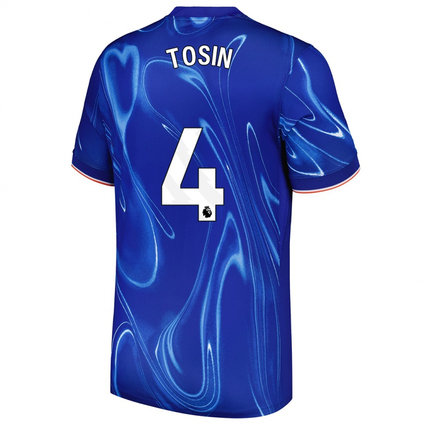 Kinder Tosin Adarabioyo #4 Blau Weiß Heimtrikot Trikot 2024/25 T-Shirt Österreich