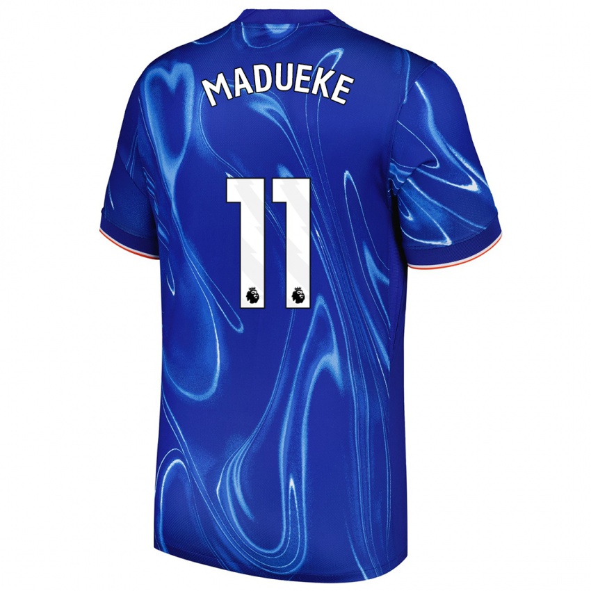 Kinder Noni Madueke #11 Blau Weiß Heimtrikot Trikot 2024/25 T-Shirt Österreich