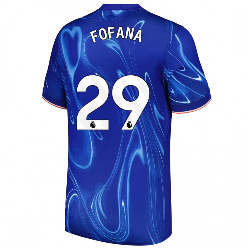 Kinder Wesley Fofana #29 Blau Weiß Heimtrikot Trikot 2024/25 T-Shirt Österreich