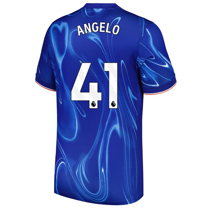 Kinder Ângelo #41 Blau Weiß Heimtrikot Trikot 2024/25 T-Shirt Österreich