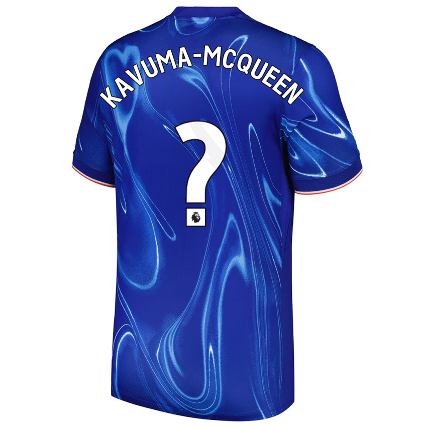 Kinder Ryan Kavuma-Mcqueen #0 Blau Weiß Heimtrikot Trikot 2024/25 T-Shirt Österreich