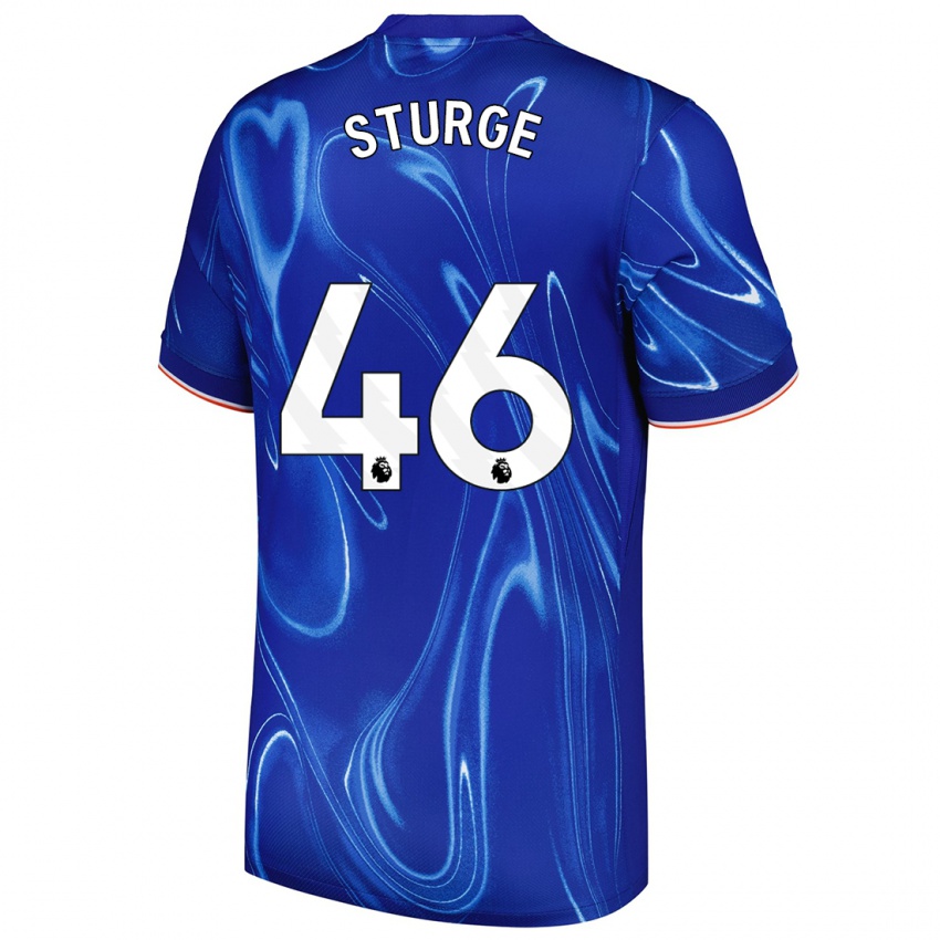 Kinder Zak Sturge #46 Blau Weiß Heimtrikot Trikot 2024/25 T-Shirt Österreich