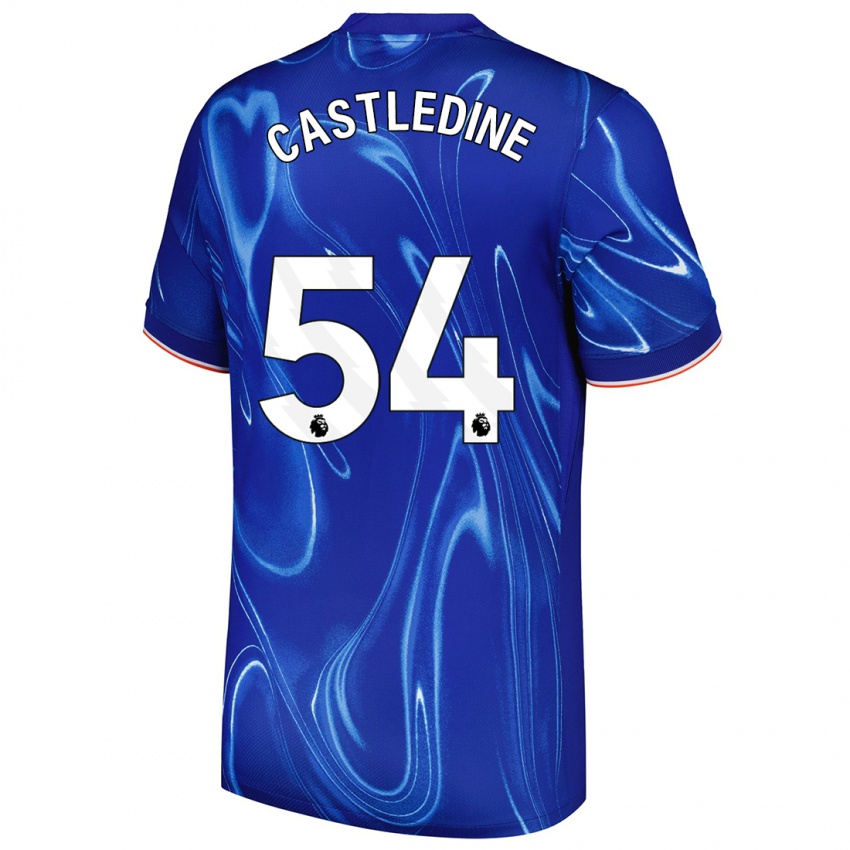 Kinder Leo Castledine #54 Blau Weiß Heimtrikot Trikot 2024/25 T-Shirt Österreich