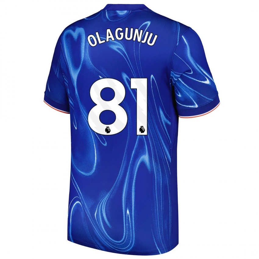 Kinder Saheed Olagunju #81 Blau Weiß Heimtrikot Trikot 2024/25 T-Shirt Österreich